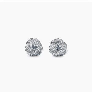 Tiffany & Co. Silver Stud Knot Earrings